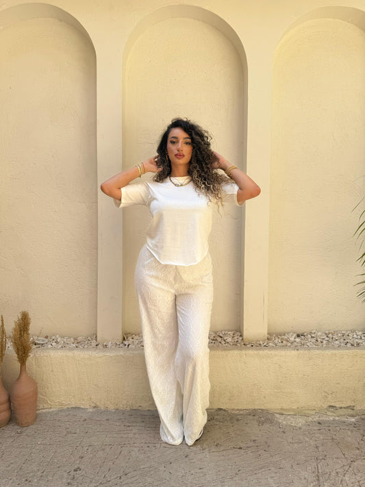 Capri's Jacquard Pants